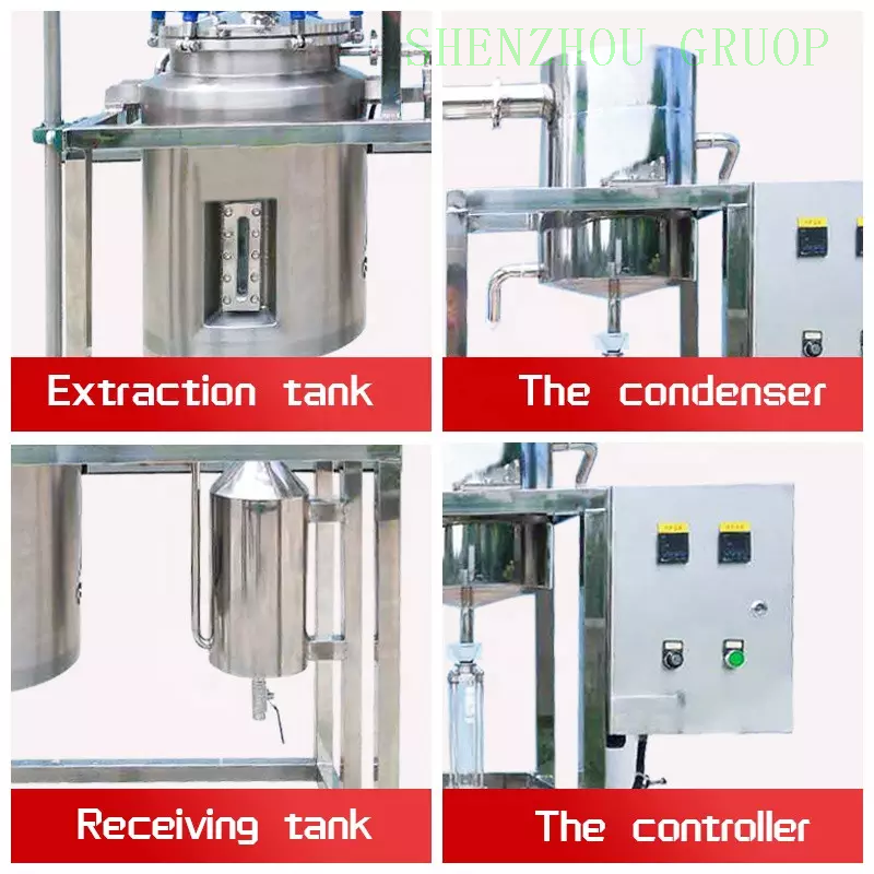 Shenzhou extracteur d'huile essentielle machine d'extraction d'huile d'eucalyptus machine d'extraction sans solvant